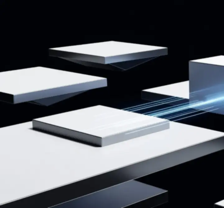 Minimalist geometric landscape from EDGE with a cube path